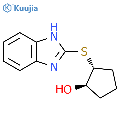 (1R,2R)-2-(1H-1,3-Benzodiazol-2-ylsulfanyl)cyclopentan-1-ol structure