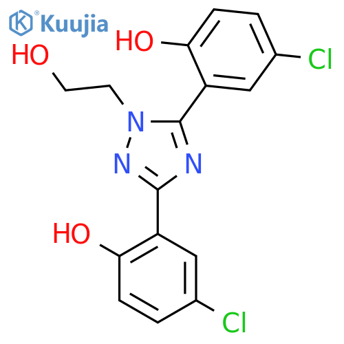 1H-1,2,4-Triazole-1-ethanol, 3,5-bis(5-chloro-2-hydroxyphenyl)- structure