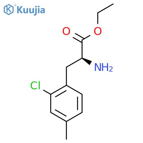 ethyl (2S)-2-amino-3-(2-chloro-4-methylphenyl)propanoate structure