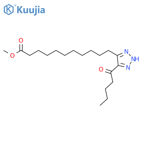 1H-1,2,3-Triazole-4-undecanoic acid, 5-(1-oxopentyl)-, methyl ester structure