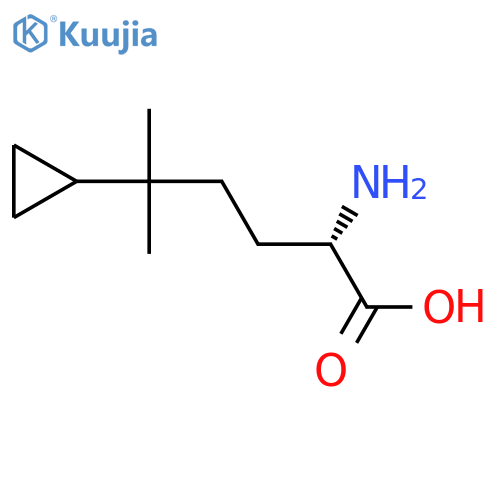 (2S)-2-amino-5-cyclopropyl-5-methylhexanoic acid structure