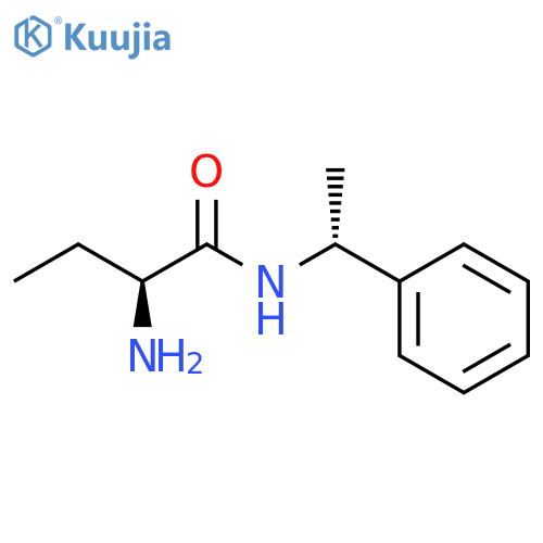Butanamide, 2-amino-N-[(1R)-1-phenylethyl]-, (2S)- structure