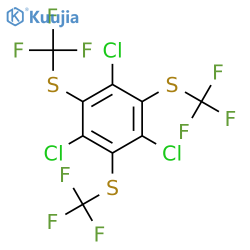 Benzene, 1,3,5-trichloro-2,4,6-tris[(trifluoromethyl)thio]- structure
