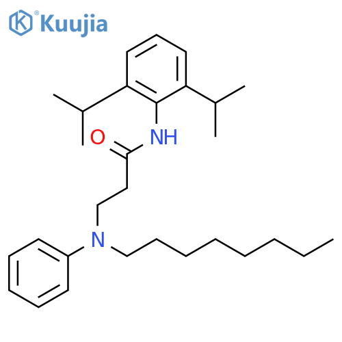 Propanamide, N-[2,6-bis(1-methylethyl)phenyl]-3-(octylphenylamino)- structure