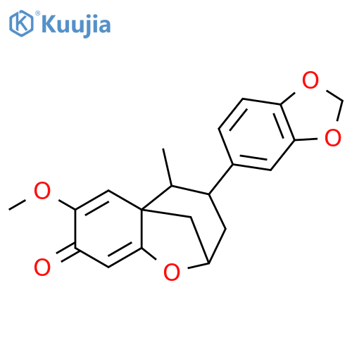 8H-2,5a-Methano-1-benzoxepin-8-one, 2,3,4,5-tetrahydro-7-methoxy-5-methyl-4-[3,4-(methylenedioxy)phenyl]- (8CI) structure