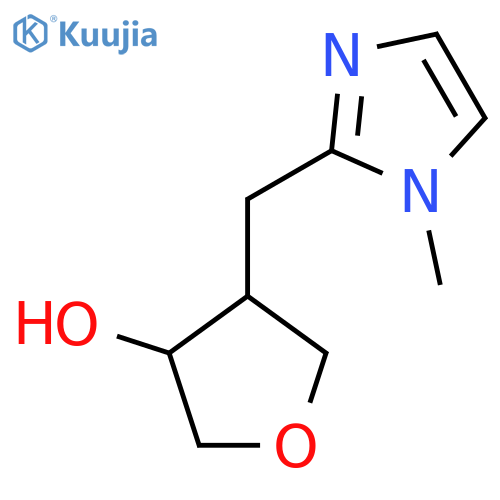 4-(1-methyl-1H-imidazol-2-yl)methyloxolan-3-ol structure