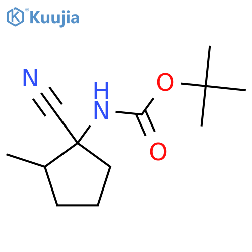 tert-butyl N-(1-cyano-2-methylcyclopentyl)carbamate structure