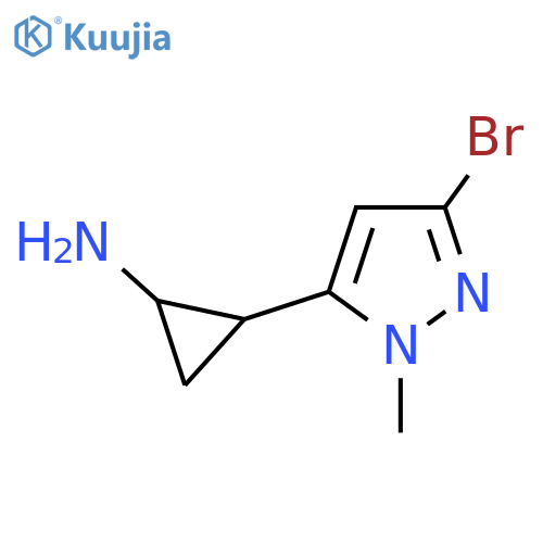 2-(3-bromo-1-methyl-1H-pyrazol-5-yl)cyclopropan-1-amine structure