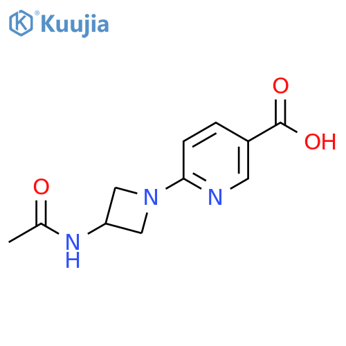 6-(3-Acetamidoazetidin-1-yl)pyridine-3-carboxylic acid structure