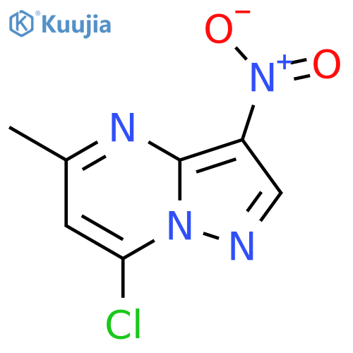 Pyrazolo[1,5-a]pyrimidine, 7-chloro-5-methyl-3-nitro- structure