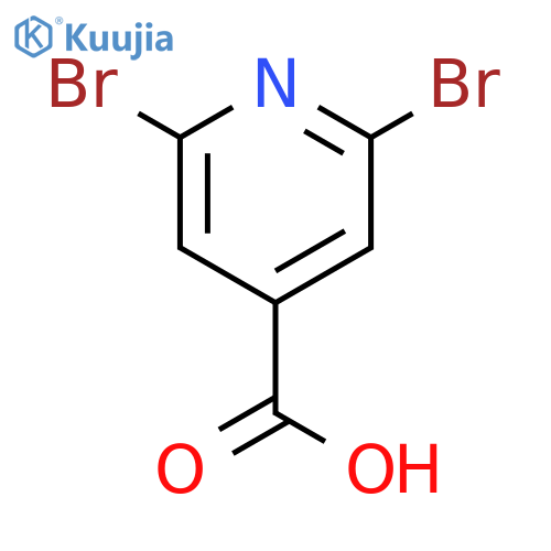 2,6-dibromopyridine-4-carboxylic acid structure