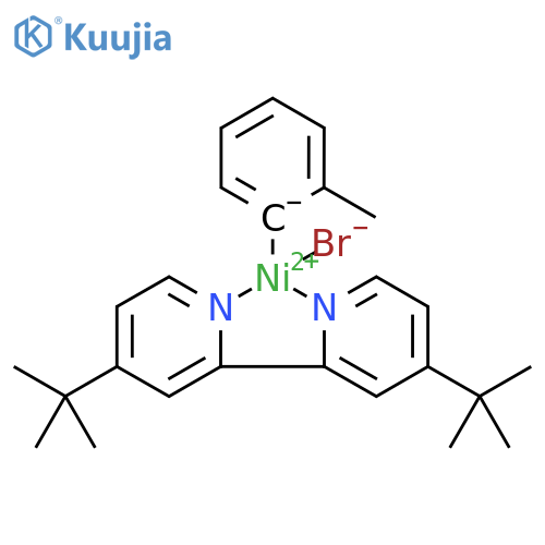 Nickel, [4,4'-bis(1,1-dimethylethyl)-2,2'-bipyridine-κN1,κN1']bromo(2-methylphenyl)-, (SP-4-2)- structure