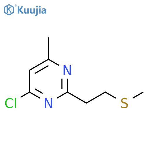 4-chloro-6-methyl-2-2-(methylsulfanyl)ethylpyrimidine structure