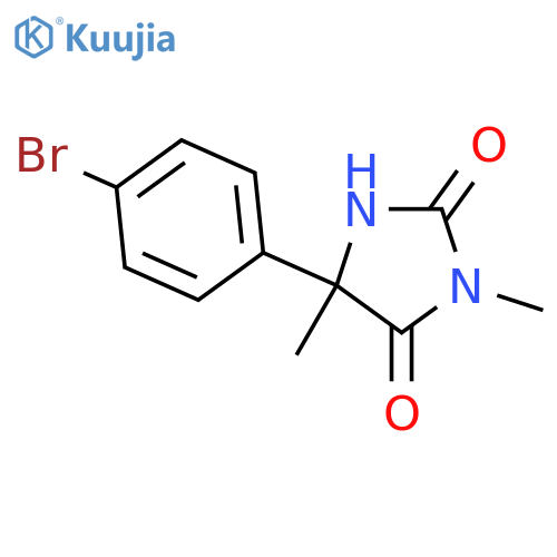 2,4-Imidazolidinedione, 5-(4-bromophenyl)-3,5-dimethyl- structure