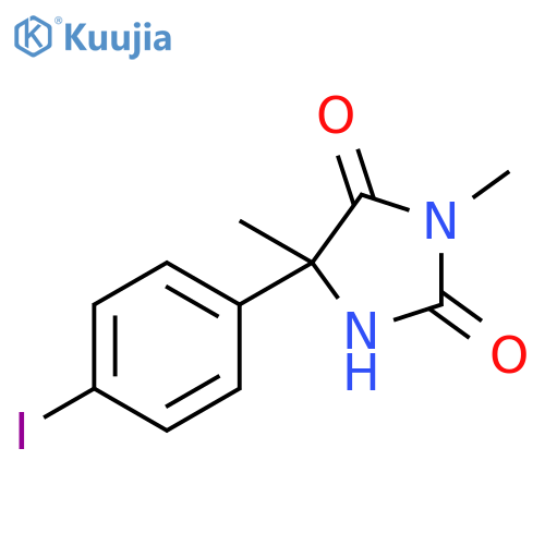 2,4-Imidazolidinedione, 5-(4-iodophenyl)-3,5-dimethyl- structure