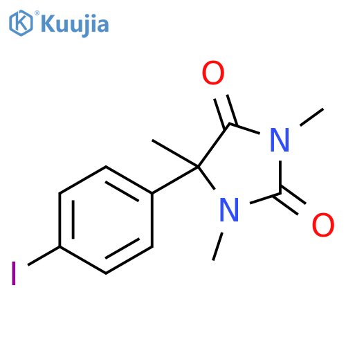 2,4-Imidazolidinedione, 5-(4-iodophenyl)-1,3,5-trimethyl- structure