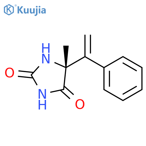 2,4-Imidazolidinedione, 5-methyl-5-(1-phenylethenyl)-, (R)- structure