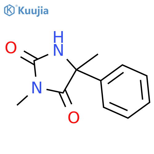 2,4-Imidazolidinedione, 3,5-dimethyl-5-phenyl-, (5S)- structure