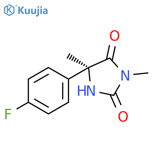 2,4-Imidazolidinedione, 5-(4-fluorophenyl)-3,5-dimethyl-, (S)- structure