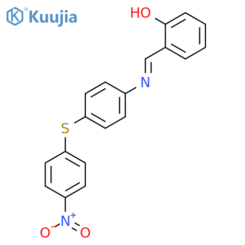 Phenol, 2-[[[4-[(4-nitrophenyl)thio]phenyl]imino]methyl]- structure