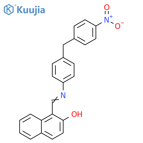 2-Naphthalenol, 1-[[[4-[(4-nitrophenyl)methyl]phenyl]imino]methyl]- structure