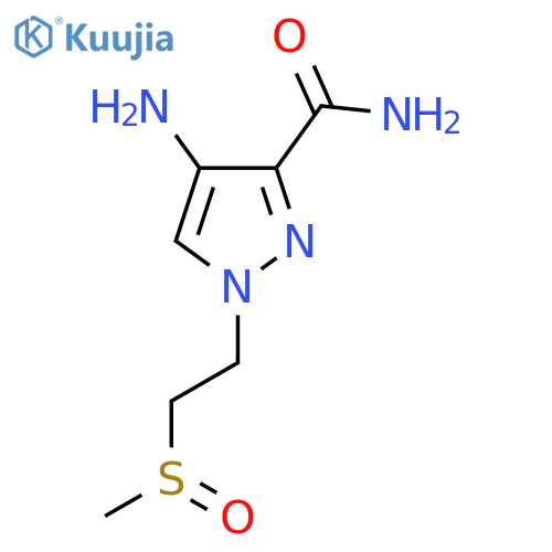 4-amino-1-(2-methanesulfinylethyl)-1H-pyrazole-3-carboxamide structure