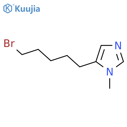 5-(5-bromopentyl)-1-methyl-1H-imidazole structure