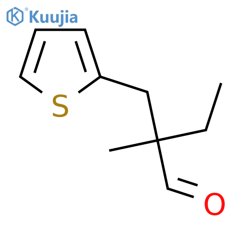 2-methyl-2-(thiophen-2-yl)methylbutanal structure