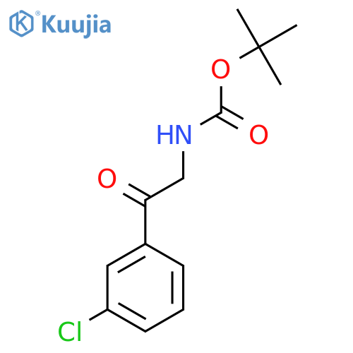 tert-butyl N-[2-(3-chlorophenyl)-2-oxoethyl]carbamate structure