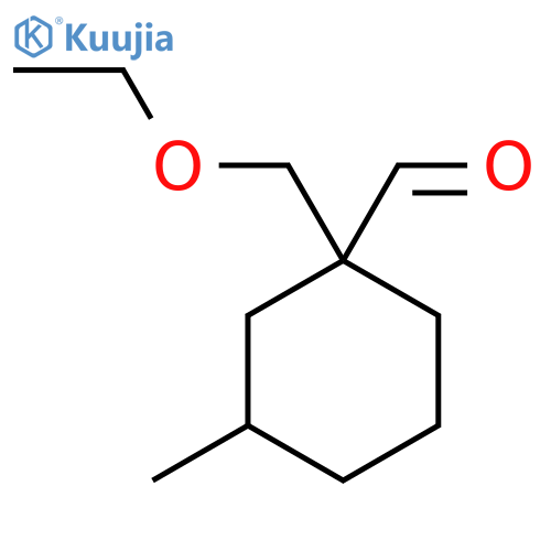 1-(Ethoxymethyl)-3-methylcyclohexane-1-carbaldehyde structure