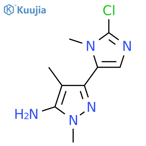 3-(2-chloro-1-methyl-1H-imidazol-5-yl)-1,4-dimethyl-1H-pyrazol-5-amine structure
