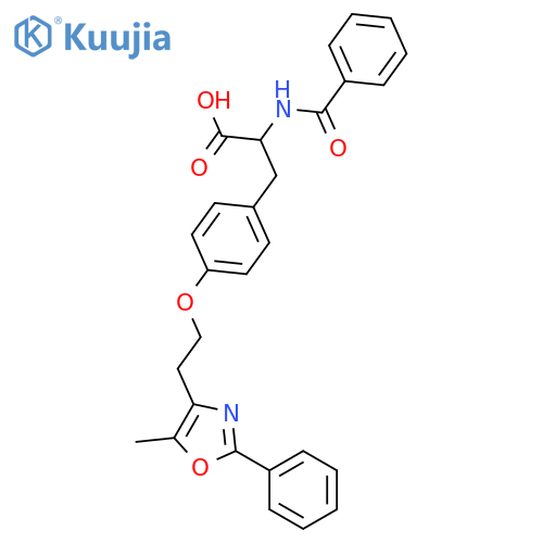 (2s)-2-benzamido-3-[4-[2-(5-methyl-2-phenyl-1,3-oxazol-4-yl)ethoxy]phenyl]propanoic Acid structure