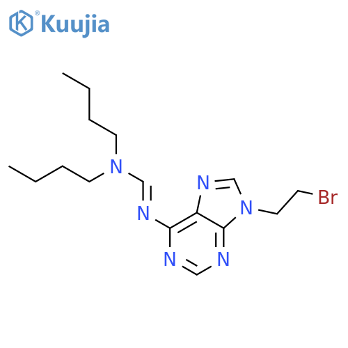 Methanimidamide, N'-[9-(2-bromoethyl)-9H-purin-6-yl]-N,N-dibutyl- structure