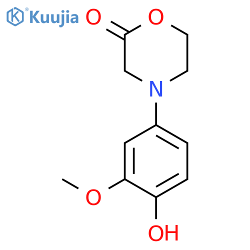 2-MORPHOLINONE, 4-(4-HYDROXY-3-METHOXYPHENYL)- structure