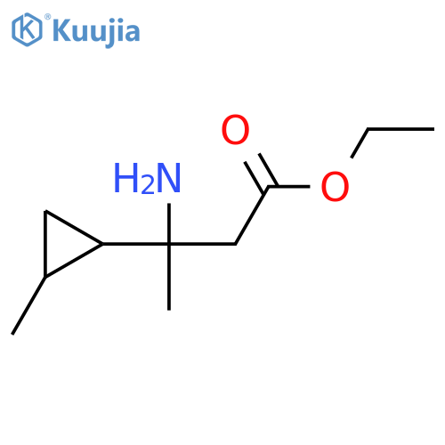 ethyl 3-amino-3-(2-methylcyclopropyl)butanoate structure