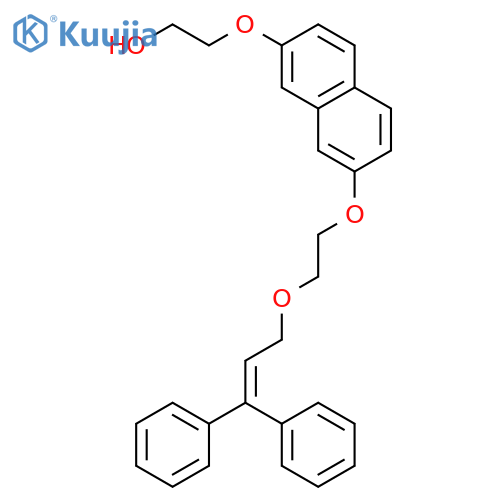 Ethanol, 2-[[7-[2-[(3,3-diphenyl-2-propen-1-yl)oxy]ethoxy]-2-naphthalenyl]oxy]- structure