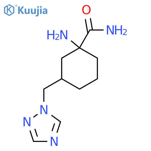 1-amino-3-(1H-1,2,4-triazol-1-yl)methylcyclohexane-1-carboxamide structure