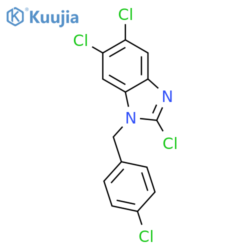 1H-Benzimidazole, 2,5,6-trichloro-1-[(4-chlorophenyl)methyl]- structure