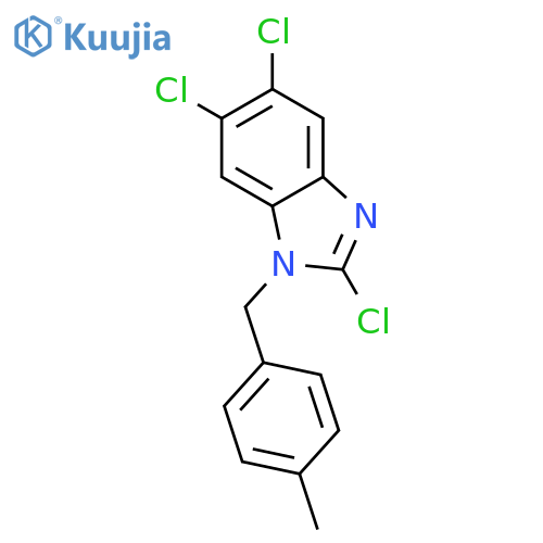 1H-Benzimidazole, 2,5,6-trichloro-1-[(4-methylphenyl)methyl]- structure