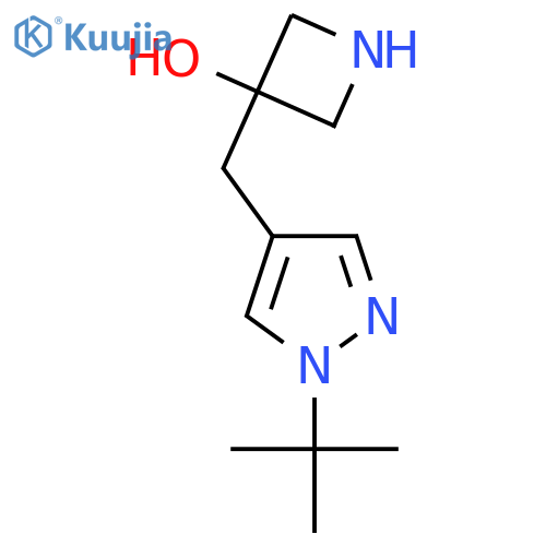 3-(1-tert-butyl-1H-pyrazol-4-yl)methylazetidin-3-ol structure