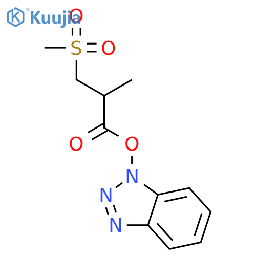 1H-Benzotriazole, 1-[2-methyl-3-(methylsulfonyl)-1-oxopropoxy]- structure