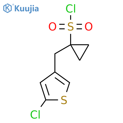 1-(5-chlorothiophen-3-yl)methylcyclopropane-1-sulfonyl chloride structure