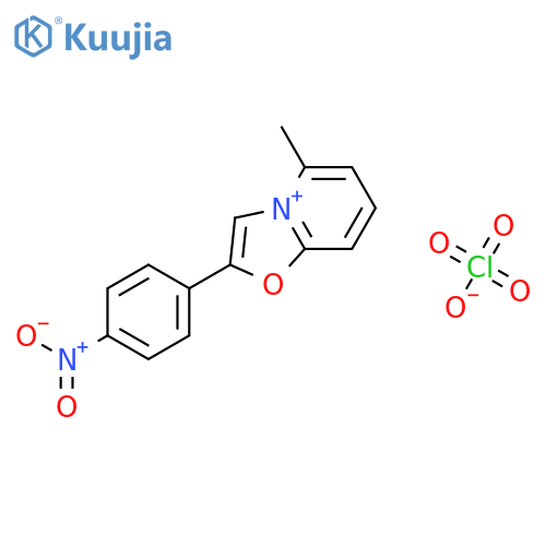 Oxazolo[3,2-a]pyridinium, 5-methyl-2-(4-nitrophenyl)-, perchlorate structure
