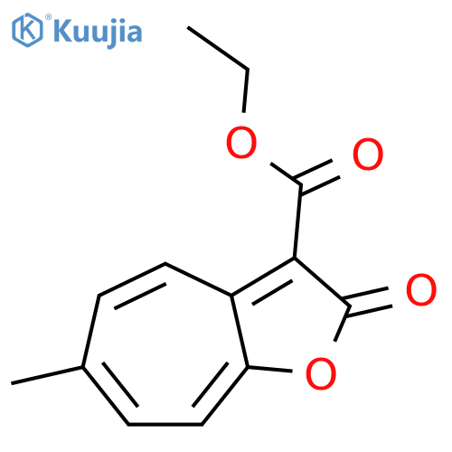 2H-Cyclohepta[b]furan-3-carboxylic acid, 6-methyl-2-oxo-, ethyl ester structure