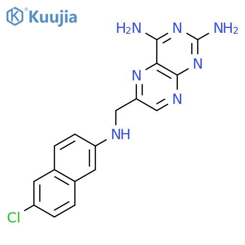 2,4-PTERIDINEDIAMINE, 6-[[(6-CHLORO-2-NAPHTHALENYL)AMINO]METHYL]- structure