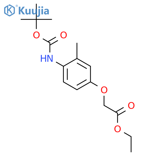 ACETIC ACID, [4-[[(1,1-DIMETHYLETHOXY)CARBONYL]AMINO]-3-METHYLPHENOXY]-, ETHYL ESTER structure