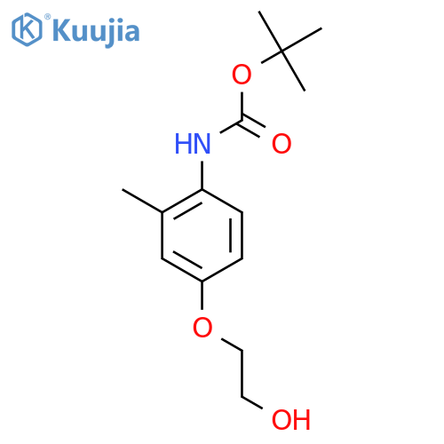 tert-butyl N-4-(2-hydroxyethoxy)-2-methylphenylcarbamate structure