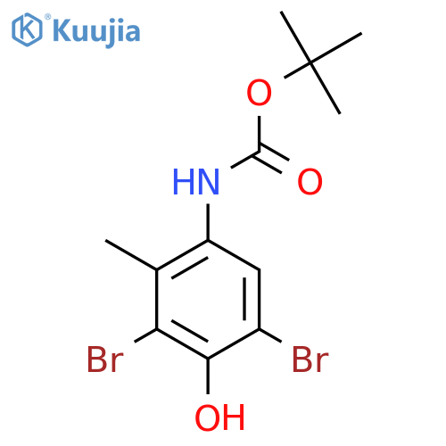 CARBAMIC ACID, (3,5-DIBROMO-4-HYDROXY-2-METHYLPHENYL)-, 1,1-DIMETHYLETHYL ESTER structure