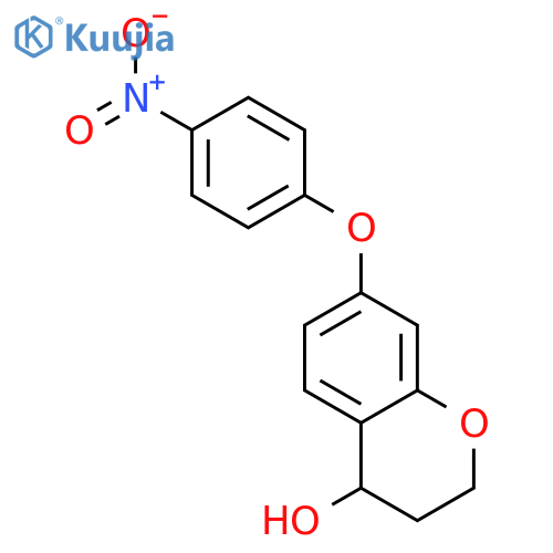 2H-1-Benzopyran-4-ol, 3,4-dihydro-7-(4-nitrophenoxy)- structure