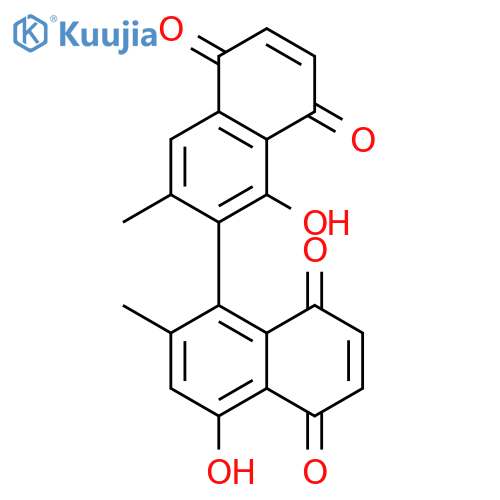 [1,2'-Binaphthalene]-5,5',8,8'-tetrone,1',4-dihydroxy-2,3'-dimethyl-, (1R)- structure